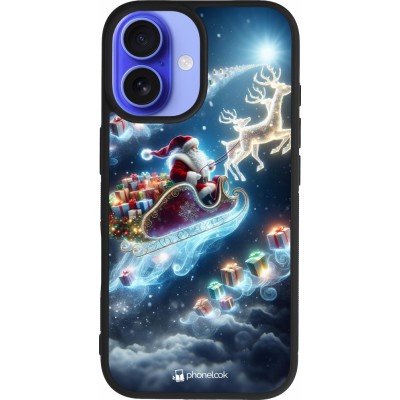iPhone 16 Case Hülle - Silikon schwarz Weihnachten 2023 Verzauberter Weihnachtsmann