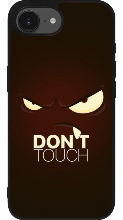 Coque iPhone 16e - Silicone rigide noir Angry Dont Touch