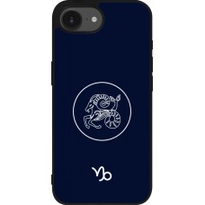 Coque iPhone 17e / 16e - Silicone rigide noir Astrologie Capricorne