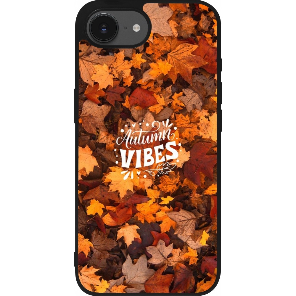 iPhone 16e Case Hülle - Silikon schwarz Autumn 25 Autumn vibes
