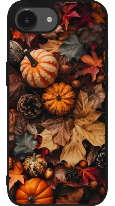 iPhone 16e Case Hülle - Silikon schwarz Autumn 25 Pumpkin
