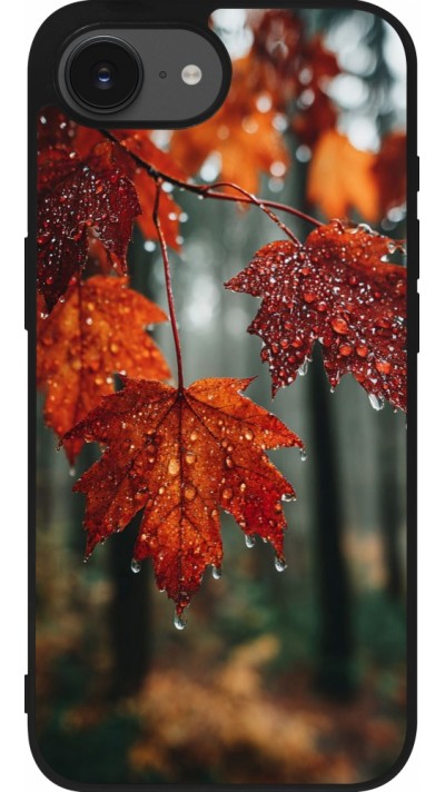 iPhone 16e Case Hülle - Silikon schwarz Autumn 25 Rain