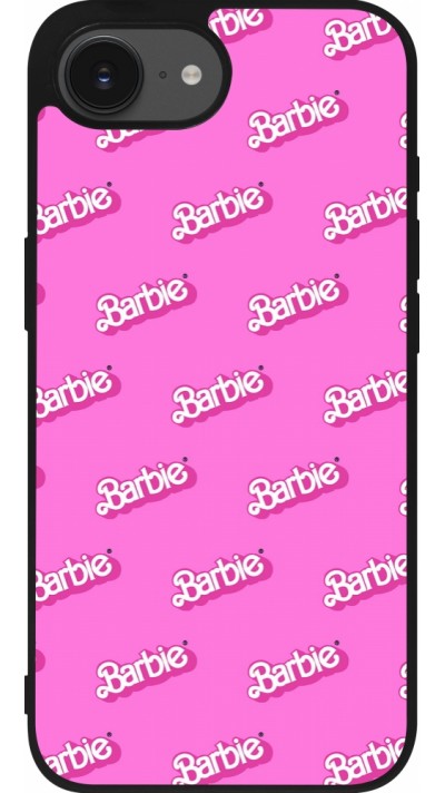 Coque iPhone 16e - Silicone rigide noir Barbie Pattern