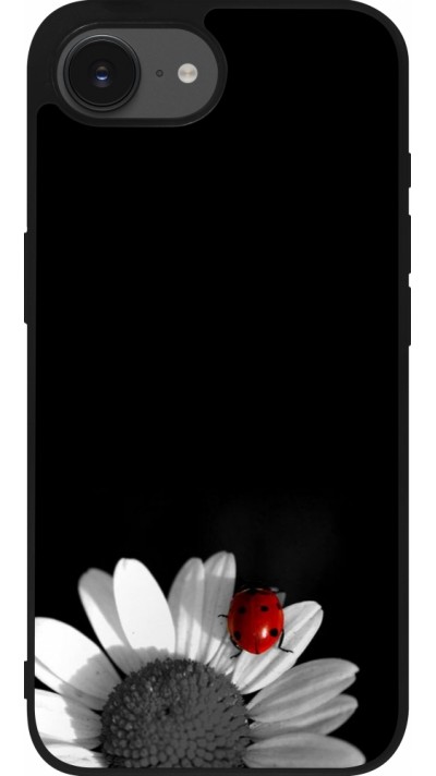 Coque iPhone 16e - Silicone rigide noir Black and white Cox