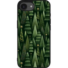 Coque iPhone 16e - Silicone rigide noir Christmas 25 Pattern Xmas Tree