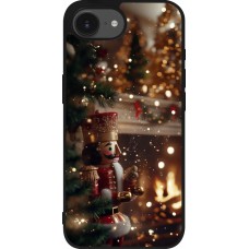 Coque iPhone 16e - Silicone rigide noir Christmas 25 Xmas Nutcracker