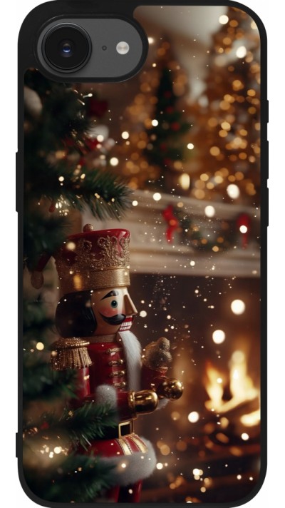 Coque iPhone 16e - Silicone rigide noir Christmas 25 Xmas Nutcracker