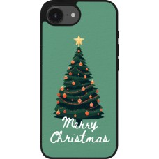 Coque iPhone 16e - Silicone rigide noir Christmas 25 Xmas Tree