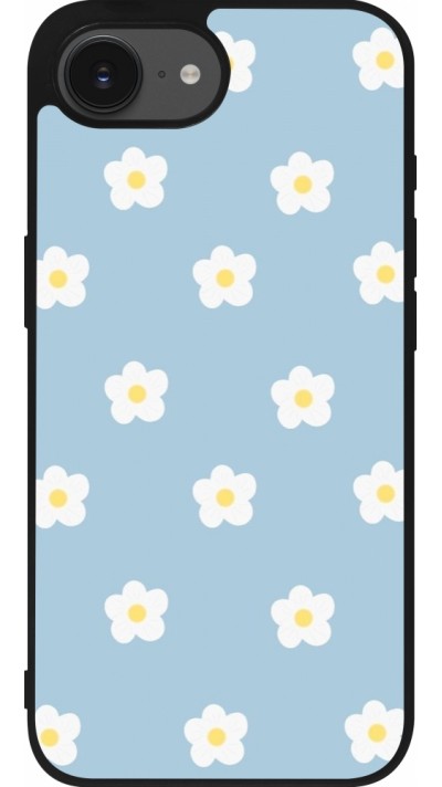 Coque iPhone 16e - Silicone rigide noir Easter 2024 daisy flower