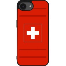 Coque iPhone 16e - Silicone rigide noir Euro 2020 Switzerland