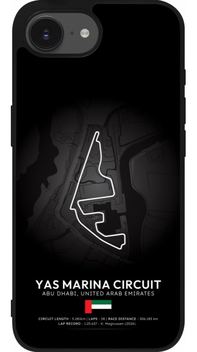 Coque iPhone 16e - Silicone rigide noir F1 Track 2025 Abu Dhabi