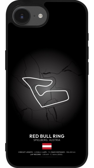Coque iPhone 16e - Silicone rigide noir F1 Track 2025 Austria