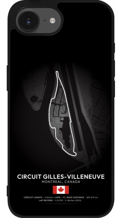 Coque iPhone 16e - Silicone rigide noir F1 Track 2025 Canada