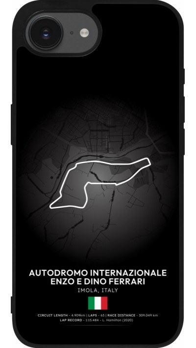 Coque iPhone 16e - Silicone rigide noir F1 Track 2025 Emilia-Rogmana