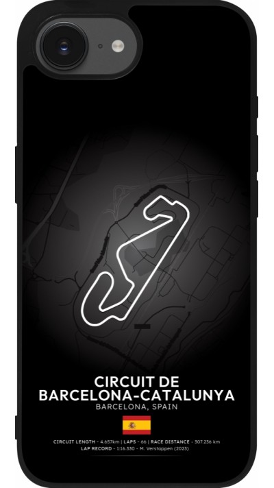 Coque iPhone 16e - Silicone rigide noir F1 Track 2025 Spain