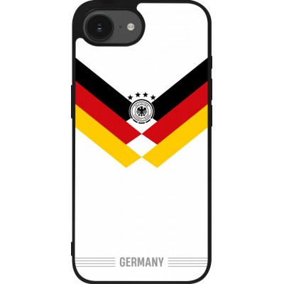 iPhone 17e / 16e Case Hülle - Silikon schwarz Deutschland 2026 personalisierbares Fussballtrikot