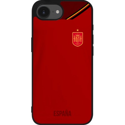 iPhone 16e Case Hülle - Silikon schwarz Spanien 2022 personalisierbares Fußballtrikot