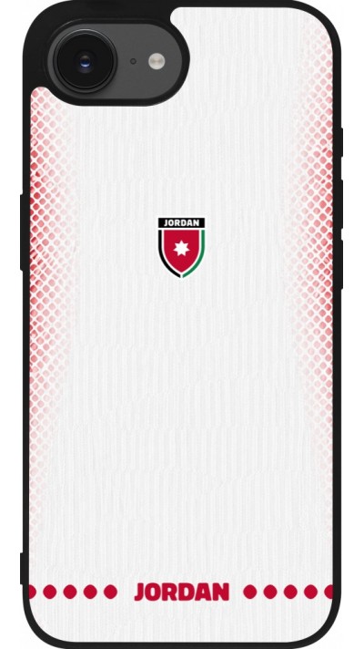 iPhone 17e / 16e Case Hülle - Silikon schwarz Jordanien 2026 personalisierbares Fussballtrikot