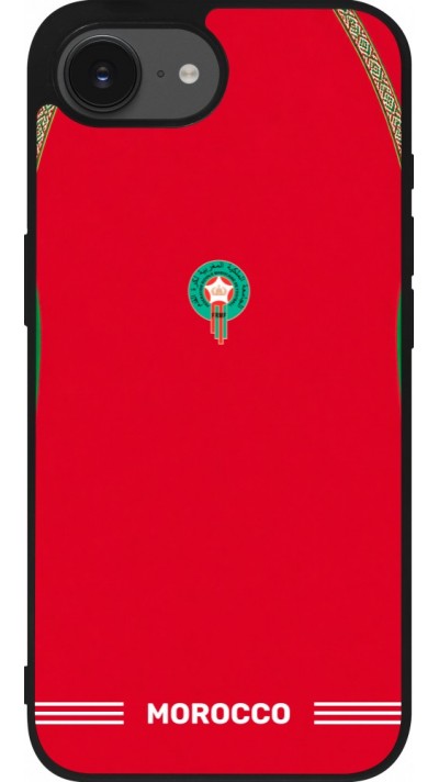 iPhone 17e / 16e Case Hülle - Silikon schwarz Marokko 2026 personalisierbares Fussballtrikot