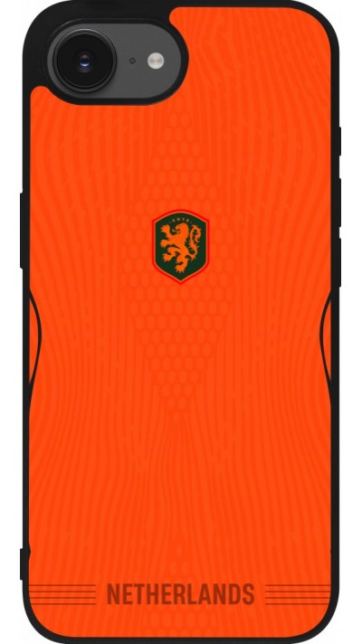 iPhone 17e / 16e Case Hülle - Silikon schwarz Niederlande 2026 personalisierbares Fussballtrikot