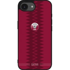 iPhone 17e / 16e Case Hülle - Silikon schwarz Qatar 2026 personalisierbares Fussballtrikot
