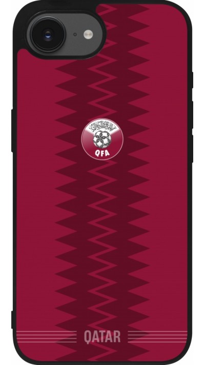 iPhone 17e / 16e Case Hülle - Silikon schwarz Qatar 2026 personalisierbares Fussballtrikot