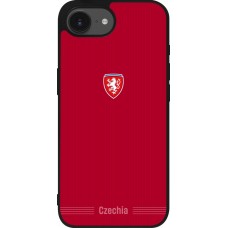 iPhone 17e / 16e Case Hülle - Silikon schwarz Tschechische Republik 2026 personalisierbares Fussballtrikot