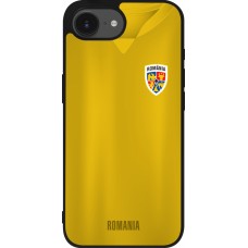 iPhone 16e Case Hülle - Silikon schwarz Fussballtrikot Rumänien
