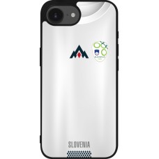 iPhone 16e Case Hülle - Silikon schwarz Fussballtrikot Slowenien