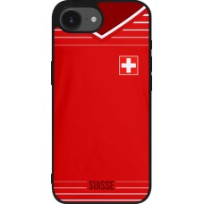 iPhone 16e Case Hülle - Silikon schwarz Football shirt Switzerland 2022