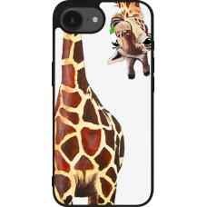 Coque iPhone 16e - Silicone rigide noir Giraffe Fit
