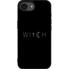 Coque iPhone 16e - Silicone rigide noir Halloween 22 witch word