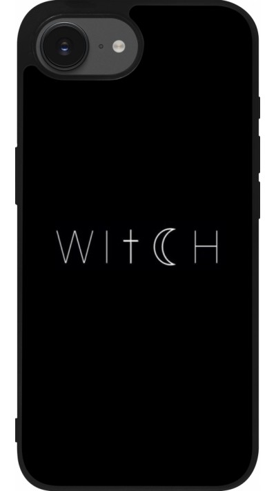 Coque iPhone 16e - Silicone rigide noir Halloween 22 witch word