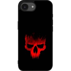 Coque iPhone 17e / 16e - Silicone rigide noir Halloween 2023 scary skull