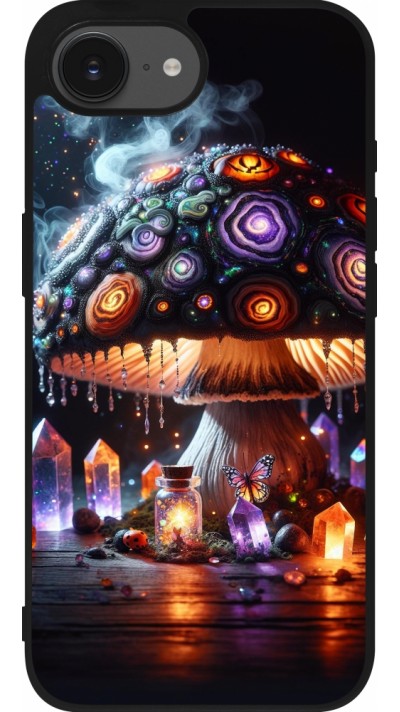 Coque iPhone 16e - Silicone rigide noir Halloween Potion Magic