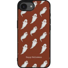 Coque iPhone 16e - Silicone rigide noir Halloween 2025 Pattern of ghosts