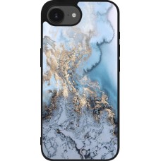 iPhone 16e Case Hülle - Silikon schwarz Marble 04