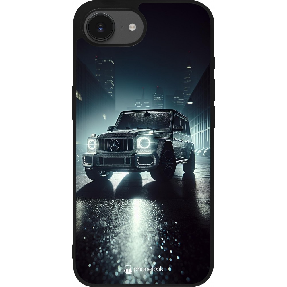 iPhone 16e Case Hülle - Silikon schwarz Mercedes G AMG Nacht