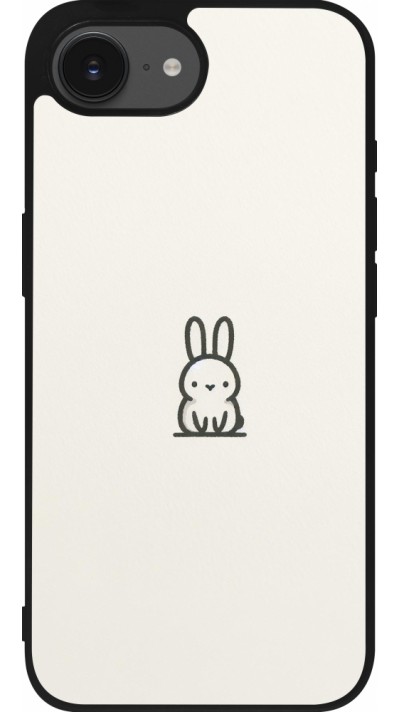 iPhone 16e Case Hülle - Silikon schwarz Minimal Häschen Süße