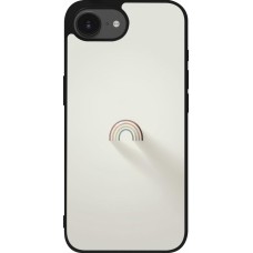 Coque iPhone 16e - Silicone rigide noir Mini Rainbow Minimal