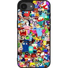 Coque iPhone 16e - Silicone rigide noir Mixed cartoons