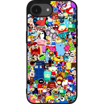 iPhone 16e Case Hülle - Silikon schwarz Mixed cartoons