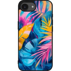 iPhone 16e Case Hülle - Silikon schwarz Palms Blue