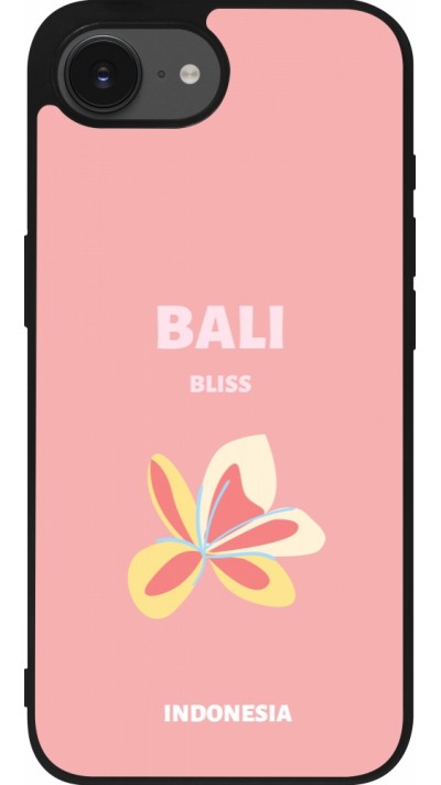 iPhone 16e Case Hülle - Silikon schwarz Pop Summer Destination Bali