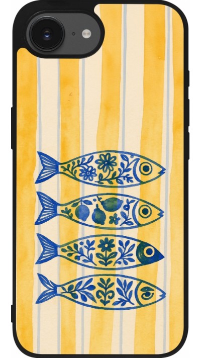 iPhone 16e Case Hülle - Silikon schwarz Portuguese fish 2026