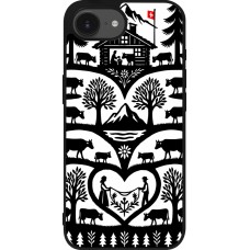 Coque iPhone 16e - Silicone rigide noir Poya Suisse 2
