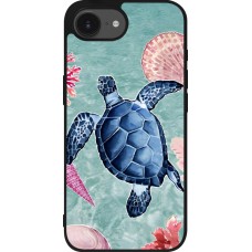 iPhone 16e Case Hülle - Silikon schwarz Preppy Turtle