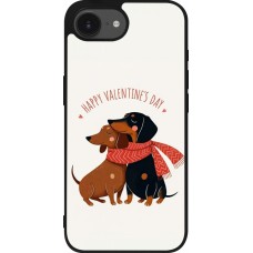 Coque iPhone 17e / 16e - Silicone rigide noir Saint Valentines Day 26 Happy Valentine