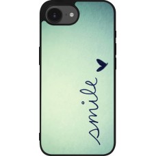 Coque iPhone 16e - Silicone rigide noir Smile