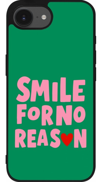 iPhone 16e Case Hülle - Silikon schwarz Smile for no reason 2026